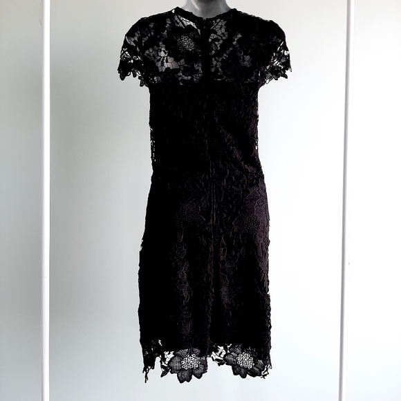 Elegant black lace see through dress - Picture 2 of 6